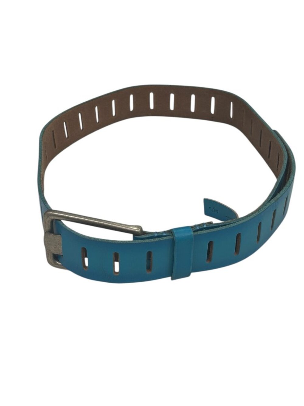Linea Pelle Blue Leather Belt – Size M/L – Genuine Leather - Picture 2 of 7
